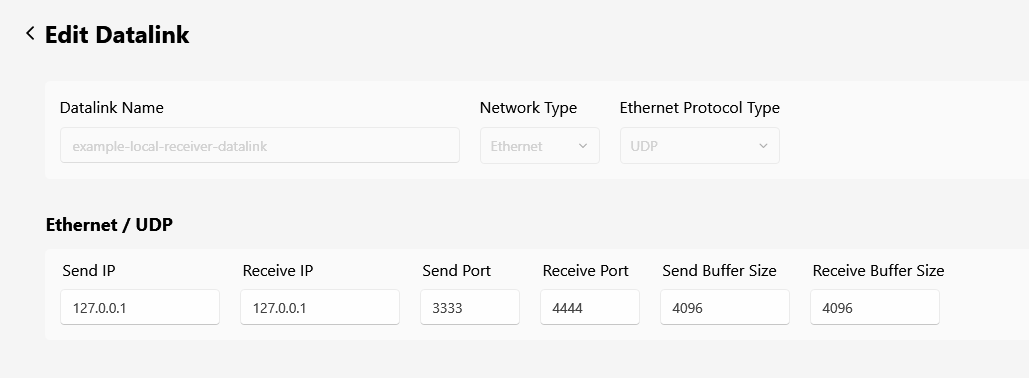 Protolith Studio UDP datalink configuration