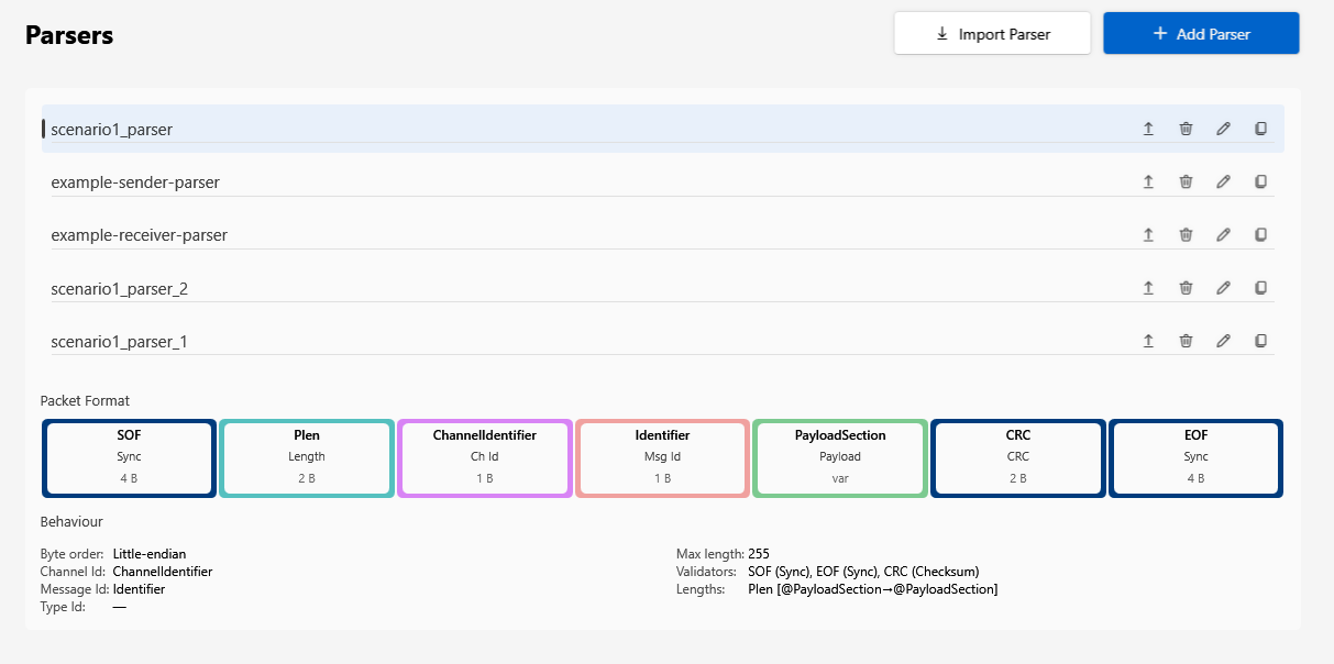 Protolith Studio parser list